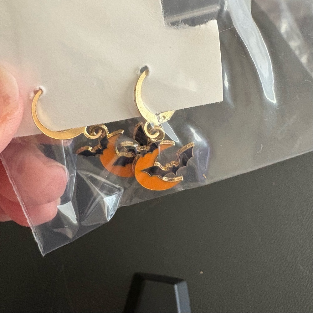 Moon and back earrings